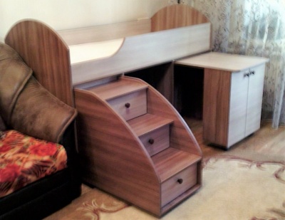 Детский уголок с кроватью «Полночь»